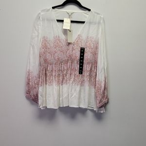 Lucky Brand Cottage Blouse L